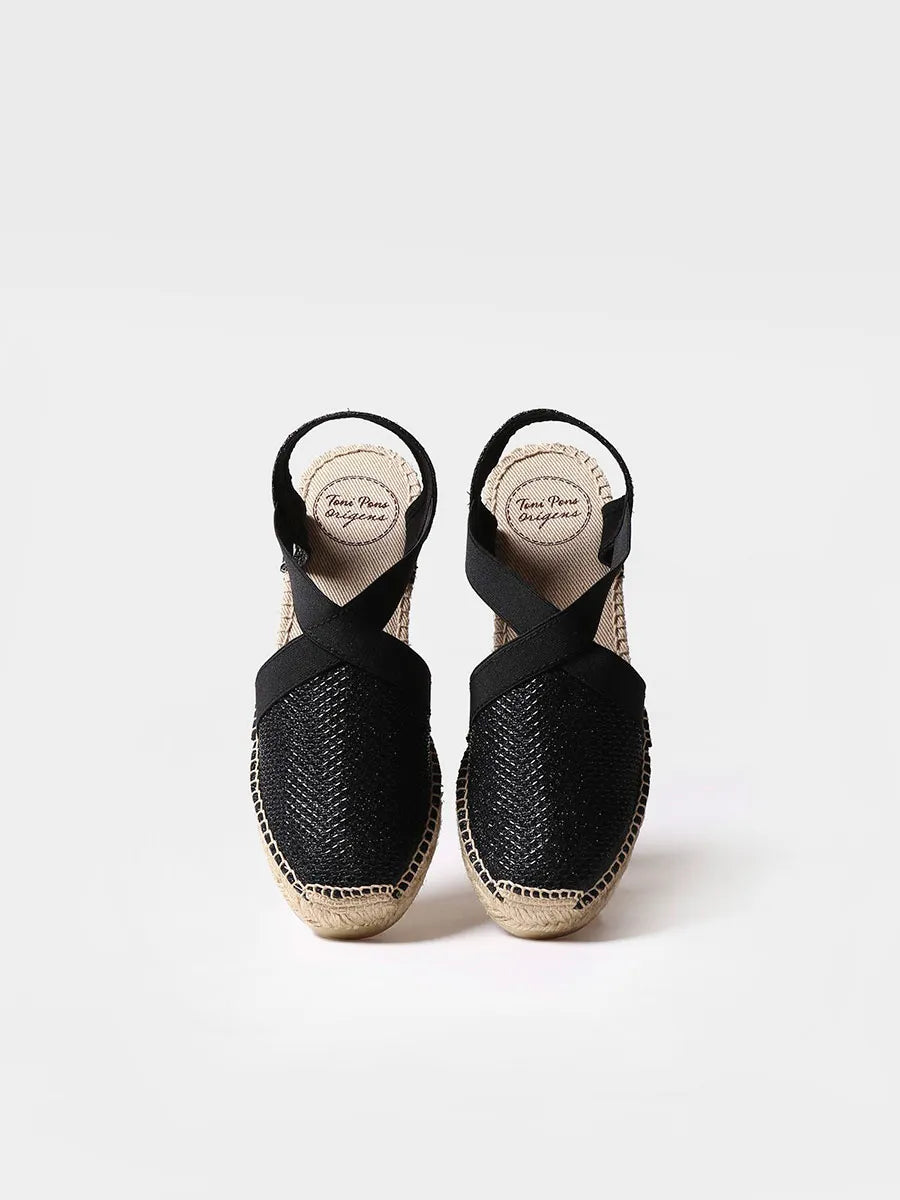 Women's shiny vegan espadrilles