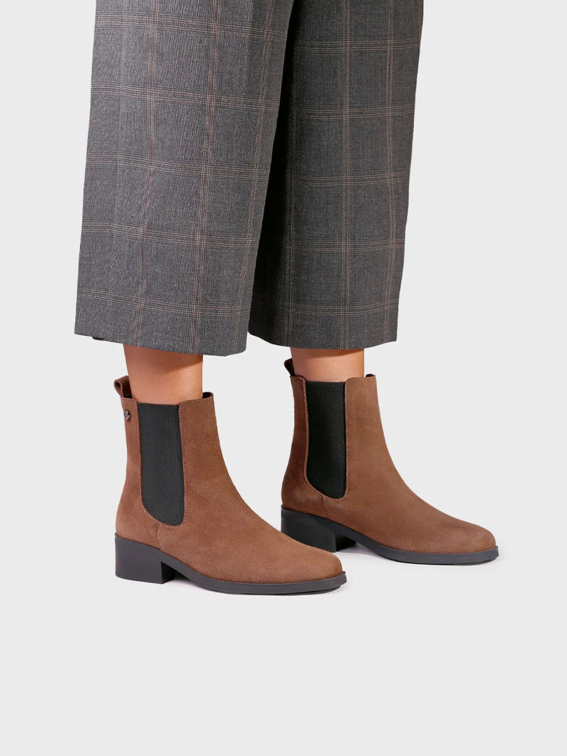 Botines mujer - Botín Chelsea en serraje para mujer | TUDELA-SY  - Toni Pons  