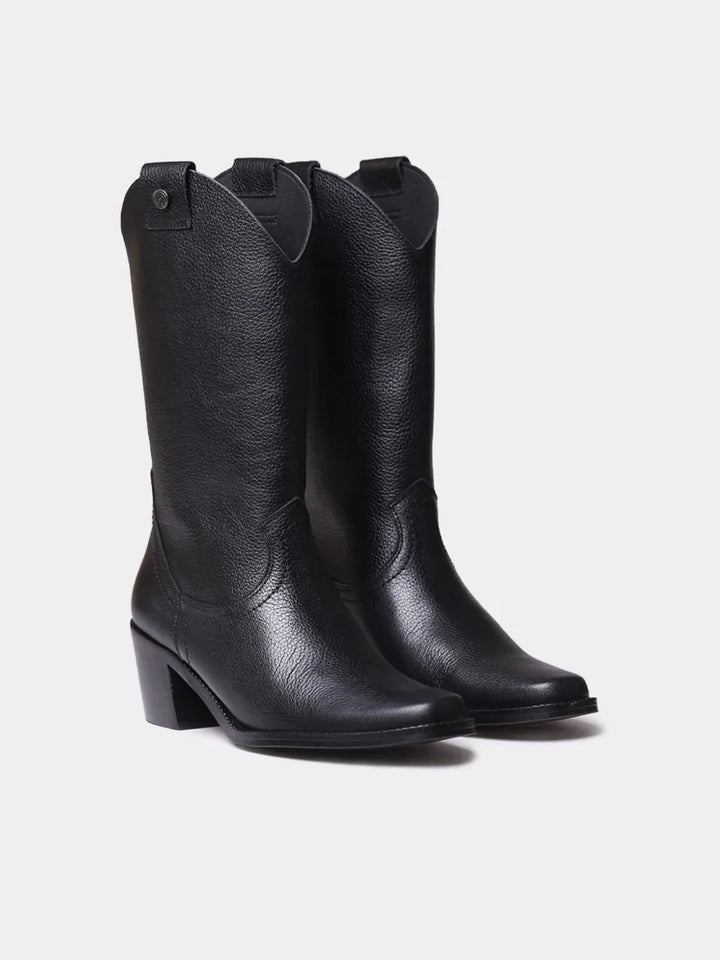 Botines mujer - Botines de mujer cowboy en piel con tacón | UBEDA  - Toni Pons  