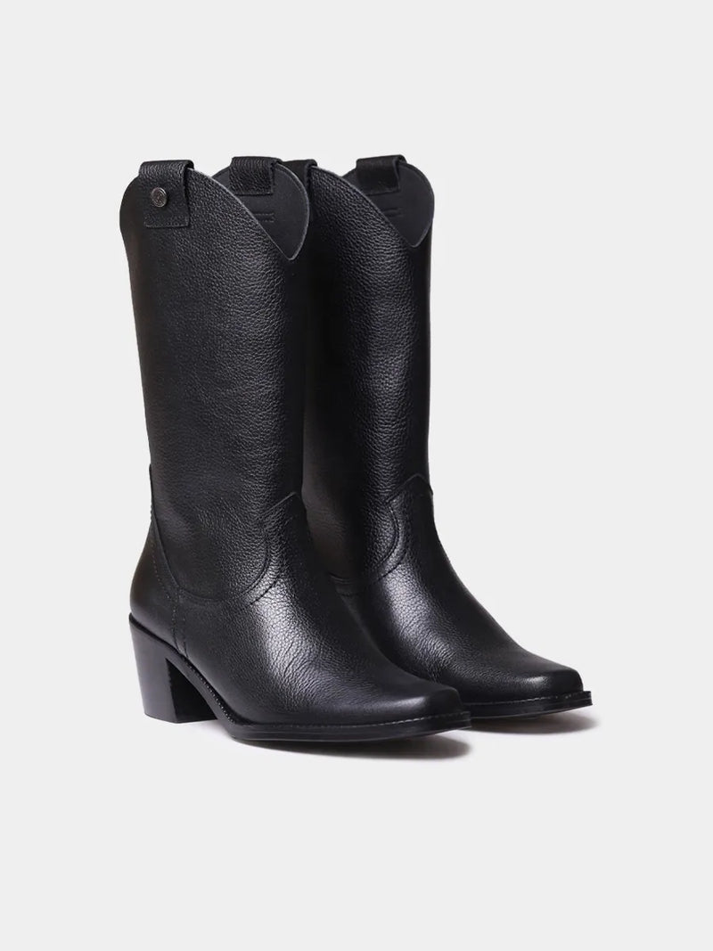 Botines mujer - Botines de mujer cowboy en piel con tacón | UBEDA  - Toni Pons  