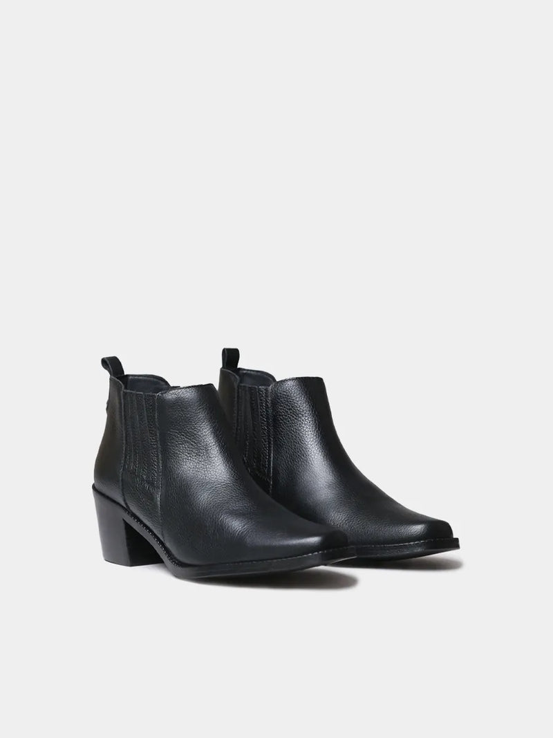 Botines mujer - Botín de mujer en piel con elásticos y tacón | UTIEL  - Toni Pons  