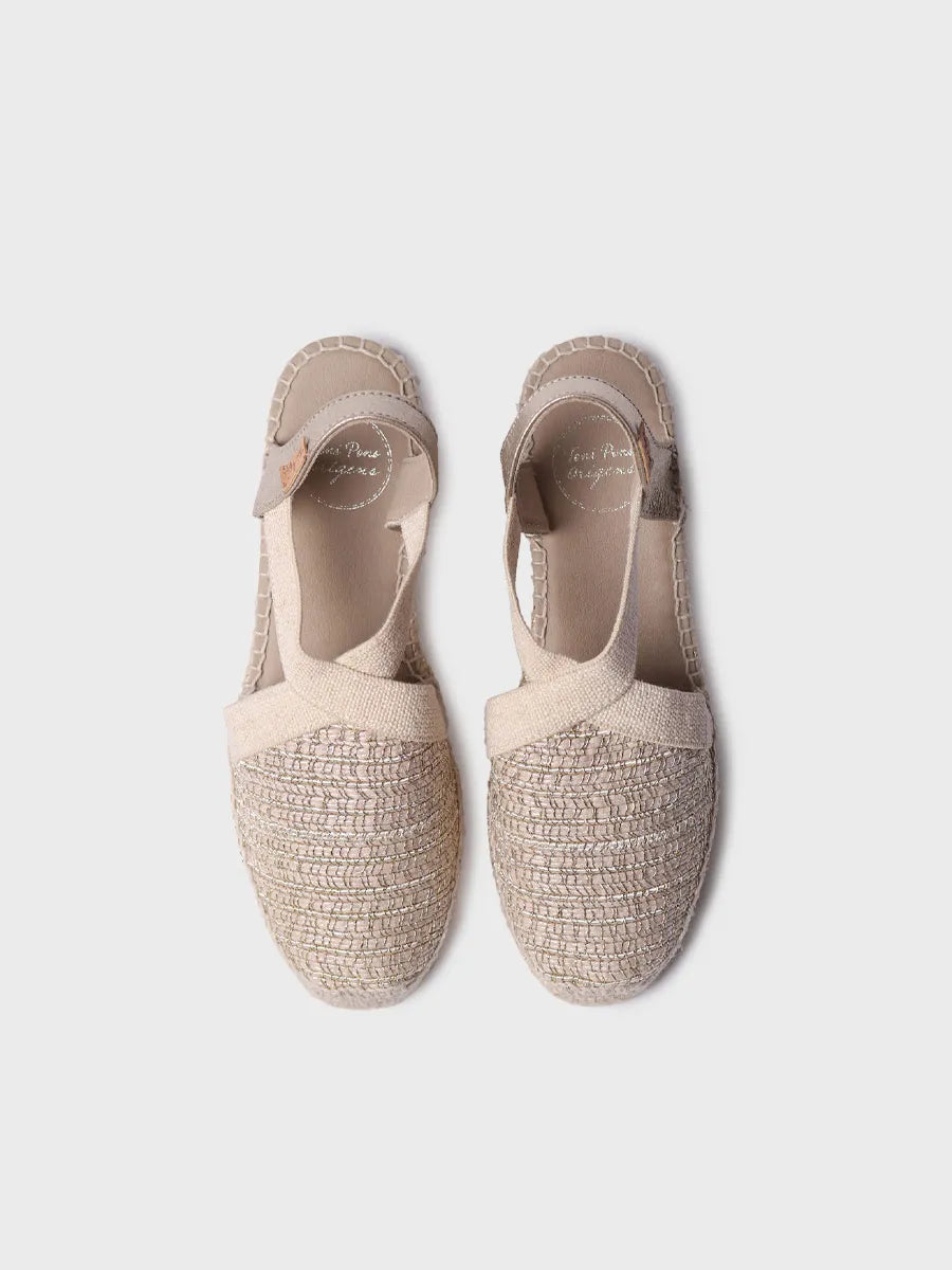  - Alpargata plana en algodón metalizado con elásticos | VERA-RL  - Toni Pons  