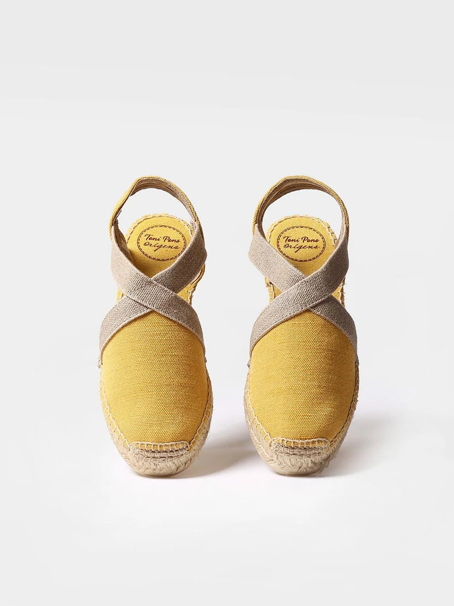 Alpargata vegana plana para mujer en tejido de algodón | VERDI-V