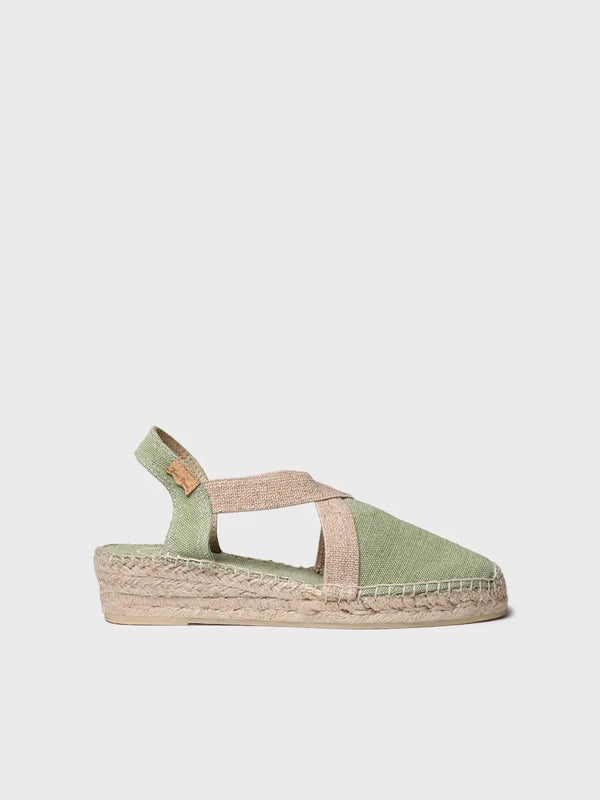 Espadrillas Minorca alla schiava zeppa alta e punta chiusa Espadrillas Minorca alla schiava zeppa alta e punta chiusa