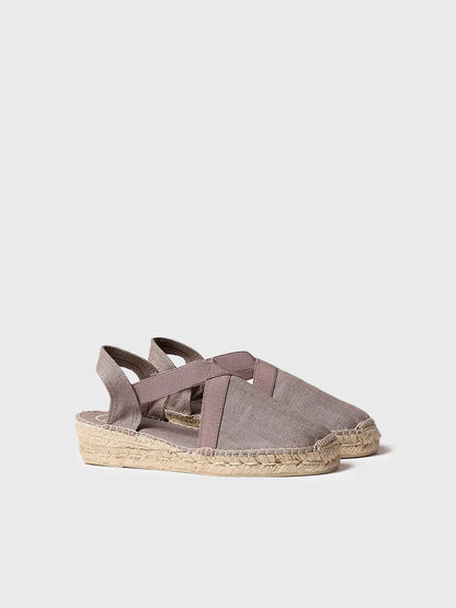 Espadrillas da donna vegan senza tacco con elastici 