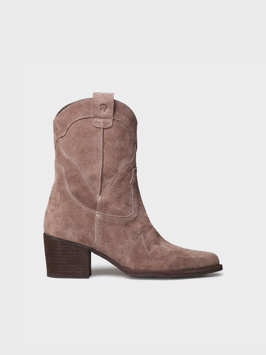 Botines mujer - Botín cowboy en serraje para mujer | VILLENA  - Toni Pons  