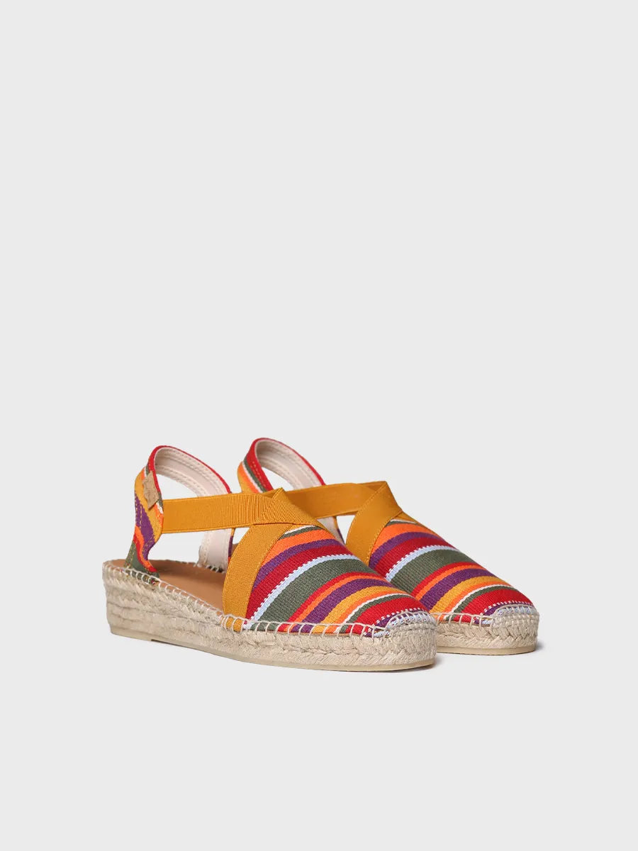  - Alpargata vegana de mujer en algodón a rayas con cuña | VINAROS  - Toni Pons  