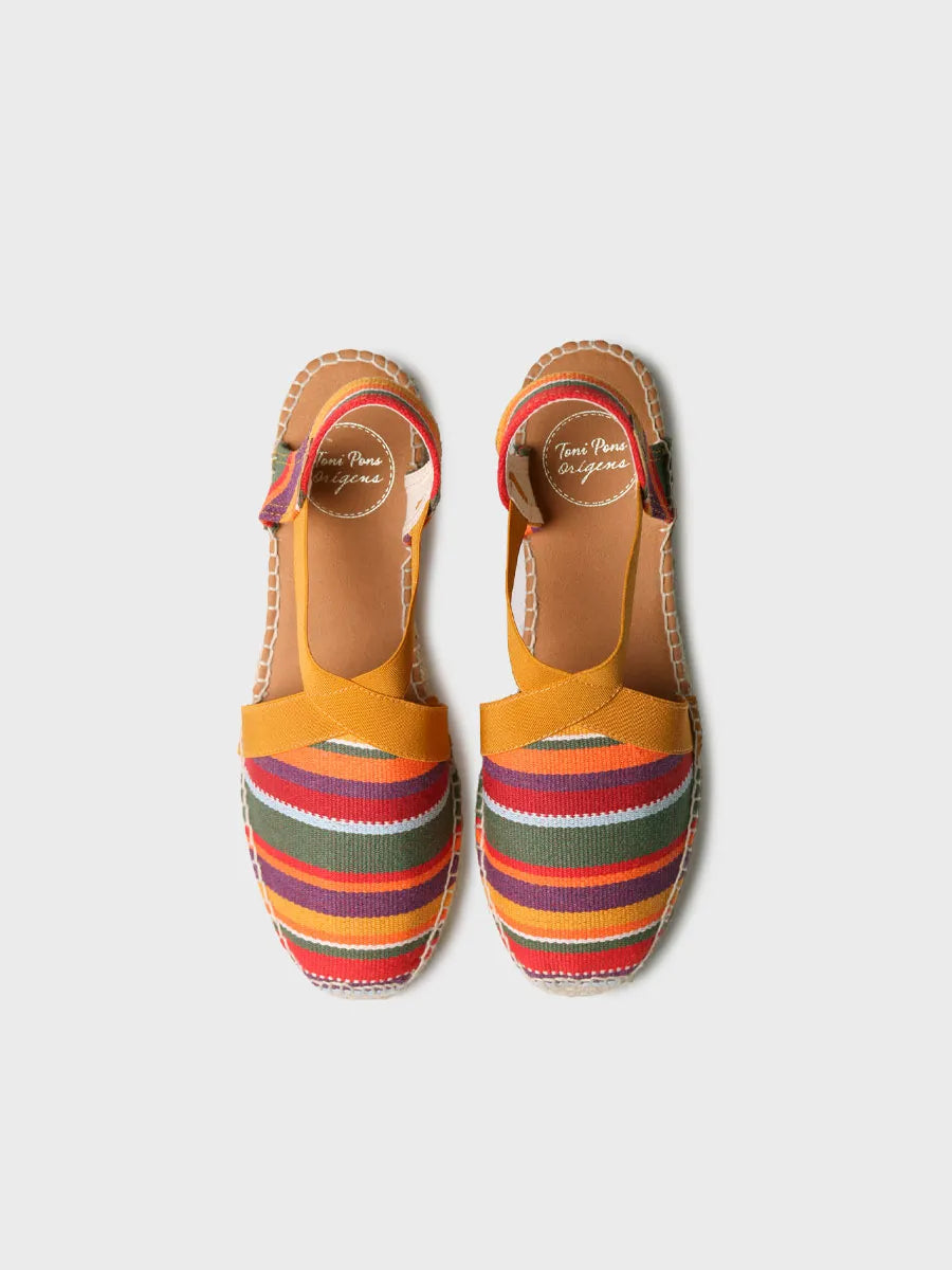  - Alpargata vegana de mujer en algodón a rayas con cuña | VINAROS  - Toni Pons  