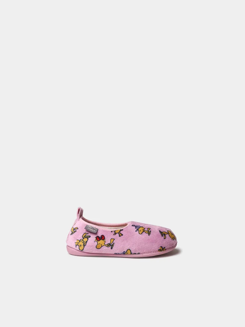 Zapatillas de casa infantiles - Slippers infantiles de Snoopy en pelo sintético | WOODY  - Toni Pons  