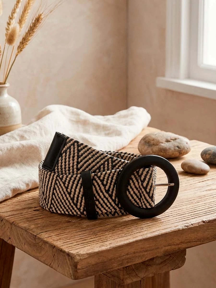 Women's leather and fabric belt | NICA - NICA