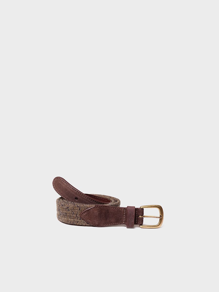 Belt for men made of leather and fabric - ELOI