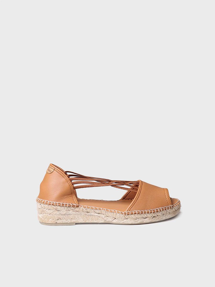 Strappy sandal in Tan colour - EBRE-P