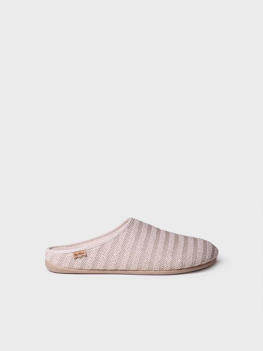 Women's slippers in Stone colour - MELY-DL