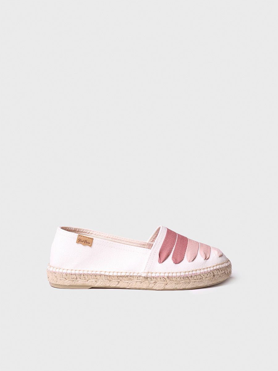 Espadrilles with ribbons in Pink colour - ROSE-CM