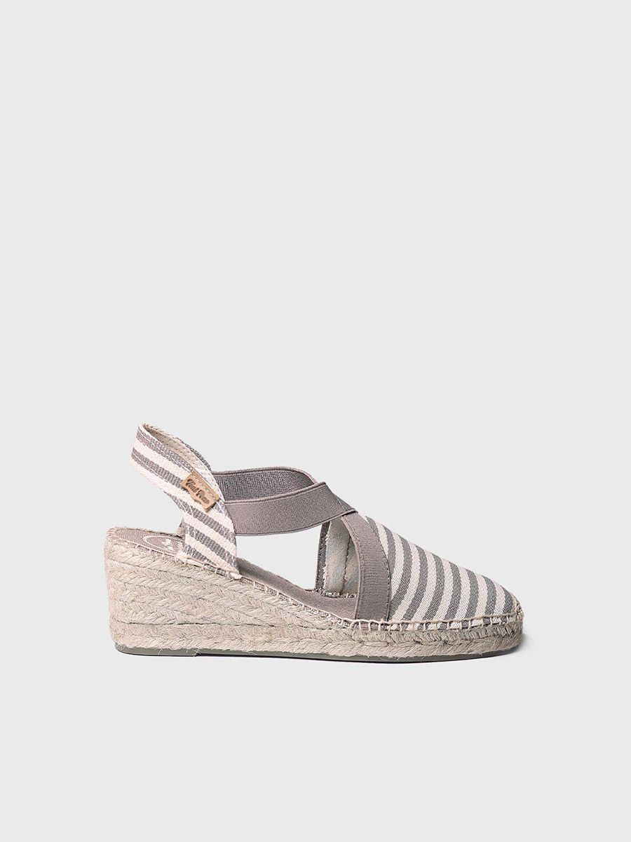 Wedge espadrilleses in Taupe colour - TERRA-DD