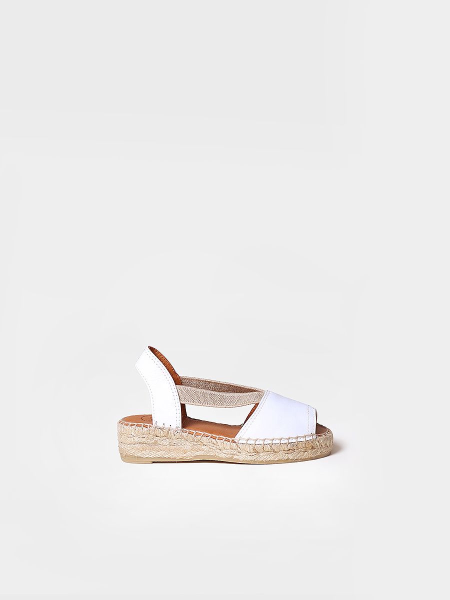 Girl sandal with straps in White colour - ELI-P