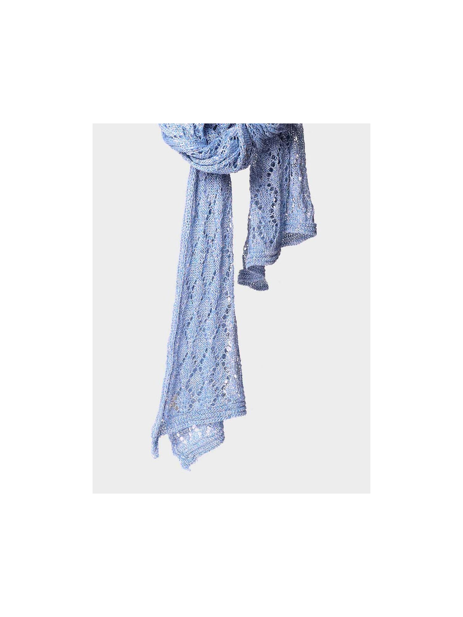 Knitted scarf in denim color - FINA