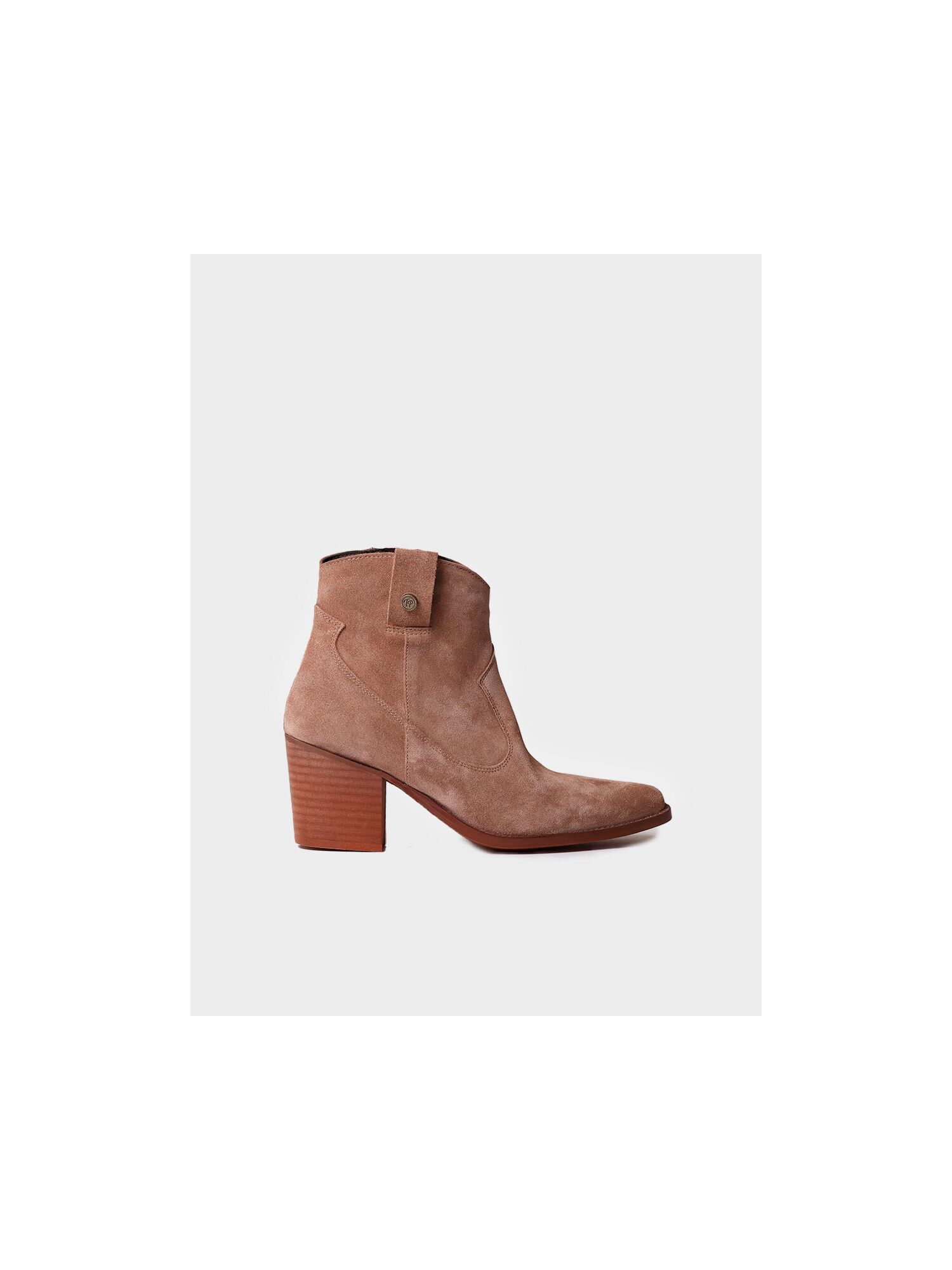 Women's Ankle boot in suede in coffee color - LORETTA-SY