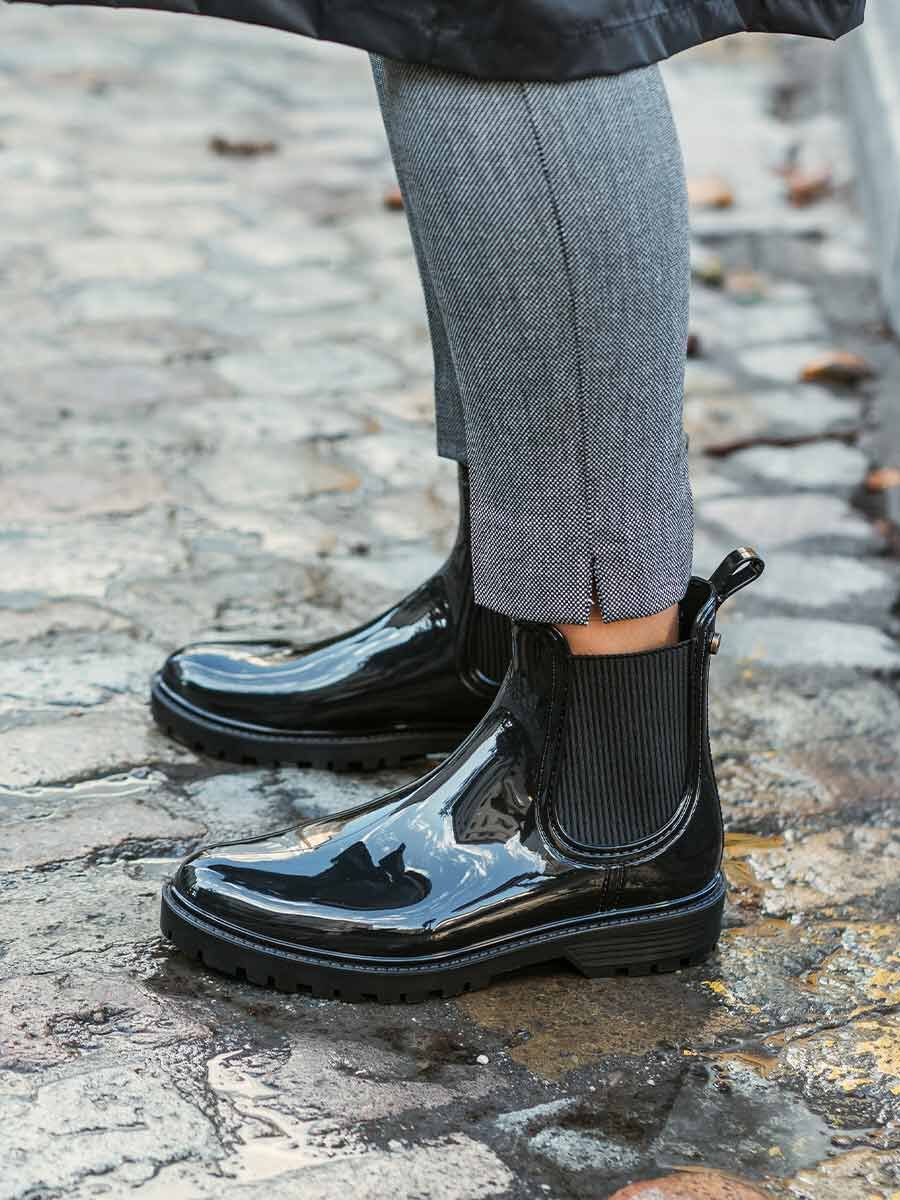 Women's rain Ankle boot in Black - CAVAN