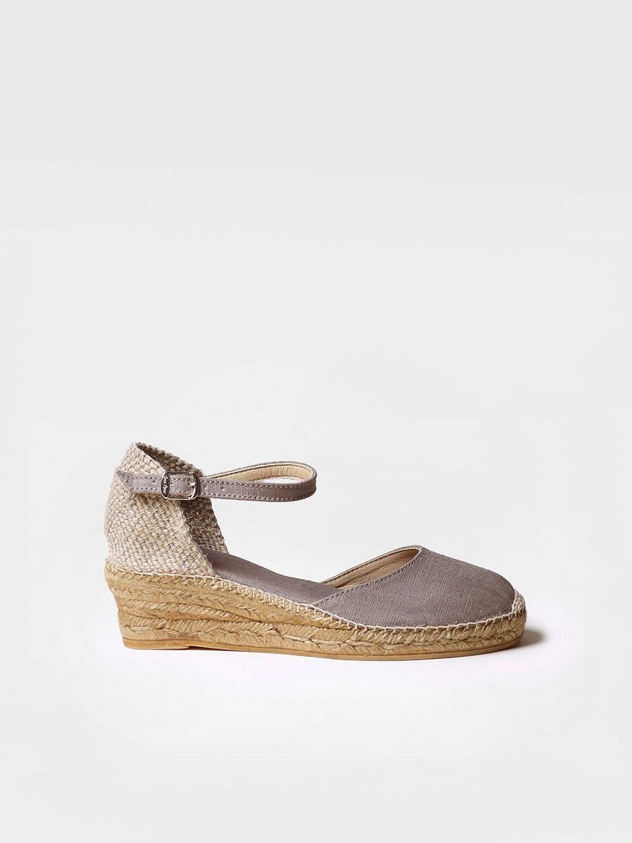 Women's lace-up mid wedge espadrilles - ROMINA