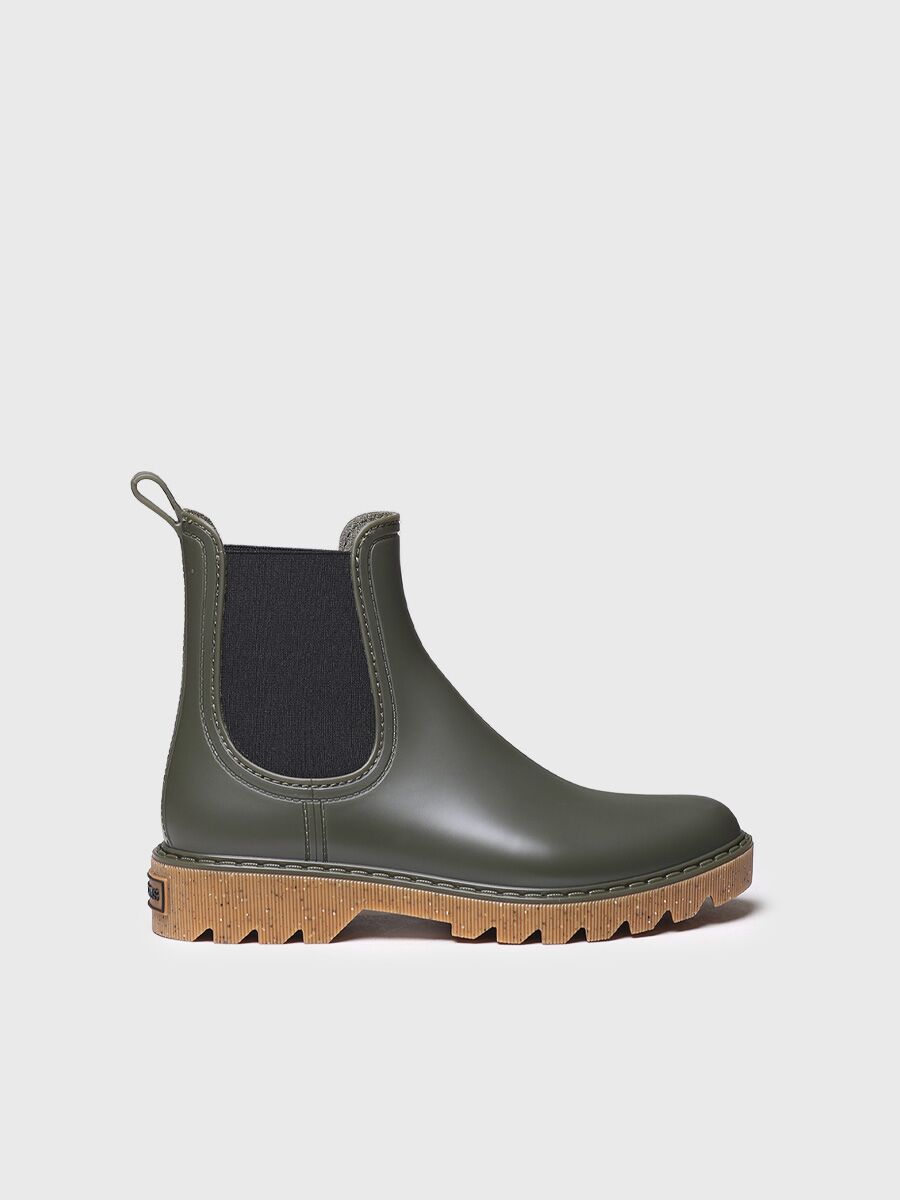 Women's rain Ankle boot in khaki - CALI