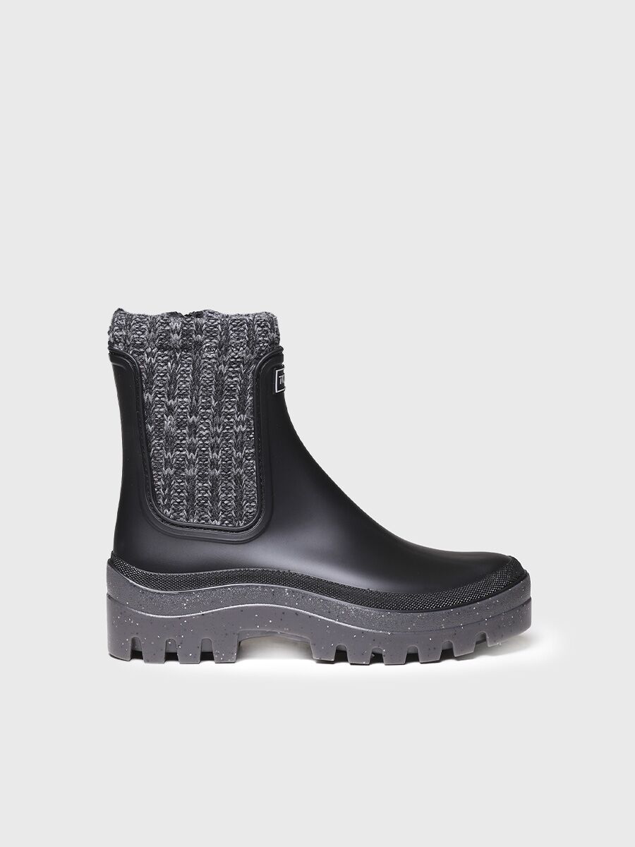 Bottines de pluie pour femme en noir - CAMOS