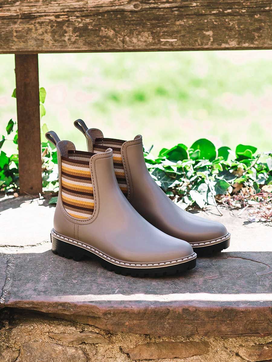 Bottines de pluie pour femme en taupe - CORBIN