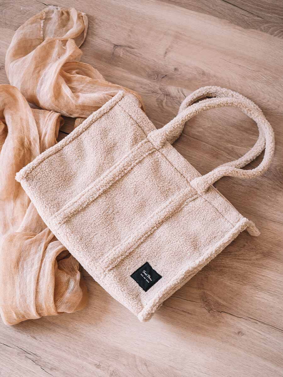 Women's shopper bag in natural colour - GWEN