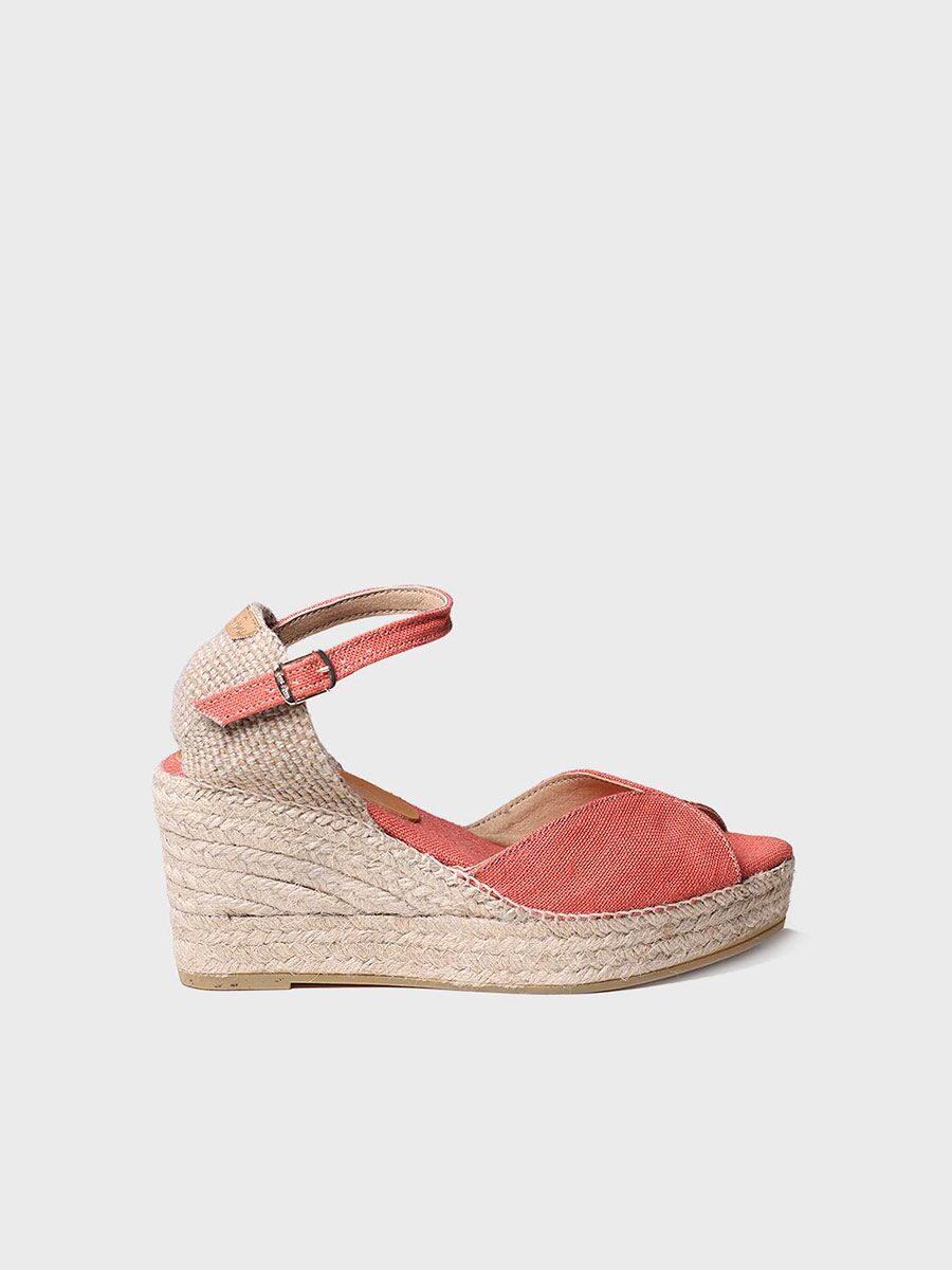 Wedge espadrilles with buckle in Tile colour - LUA-NT