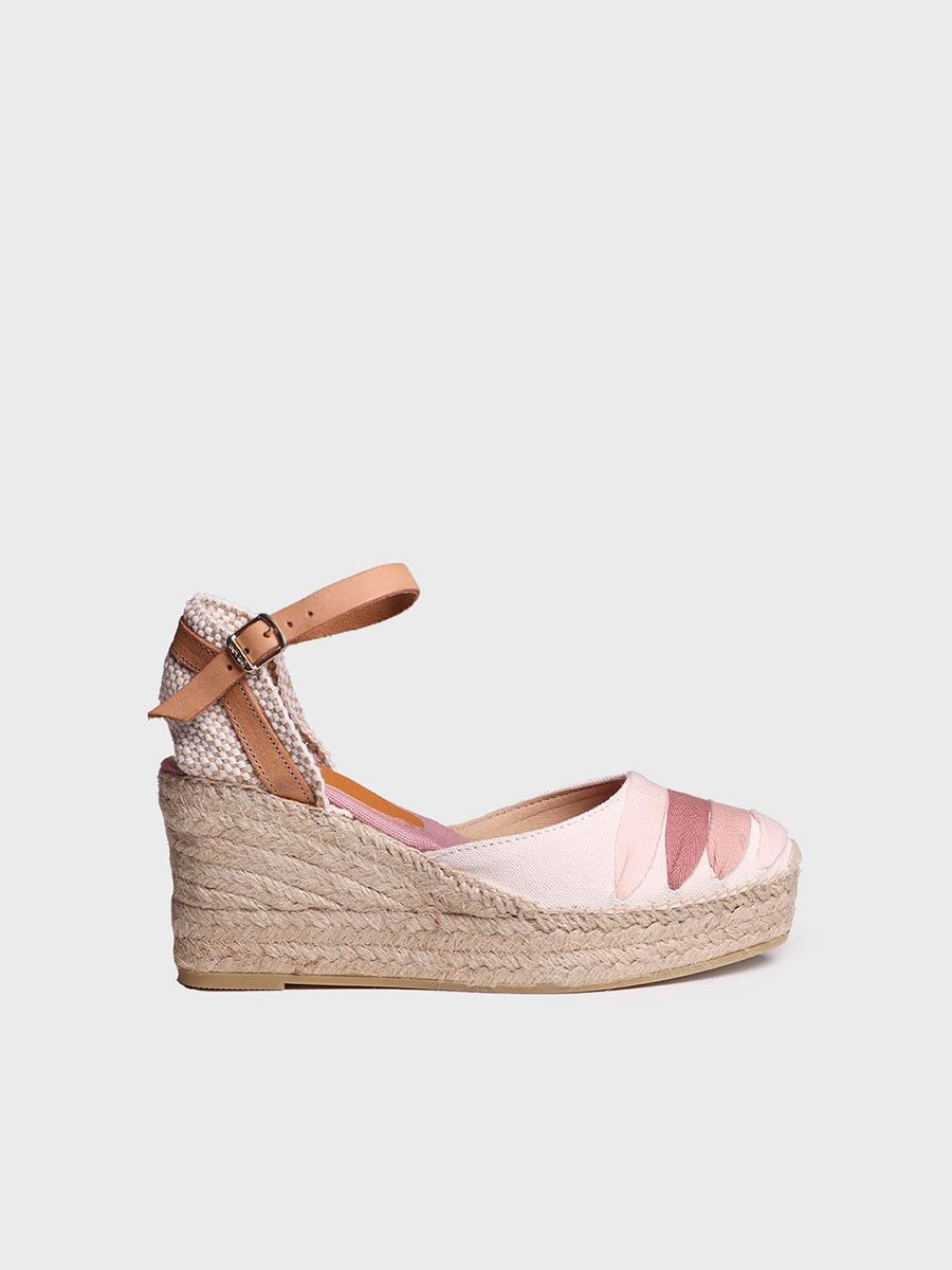 Espadrilles with ribbon in Pink colour - LOLA-CM