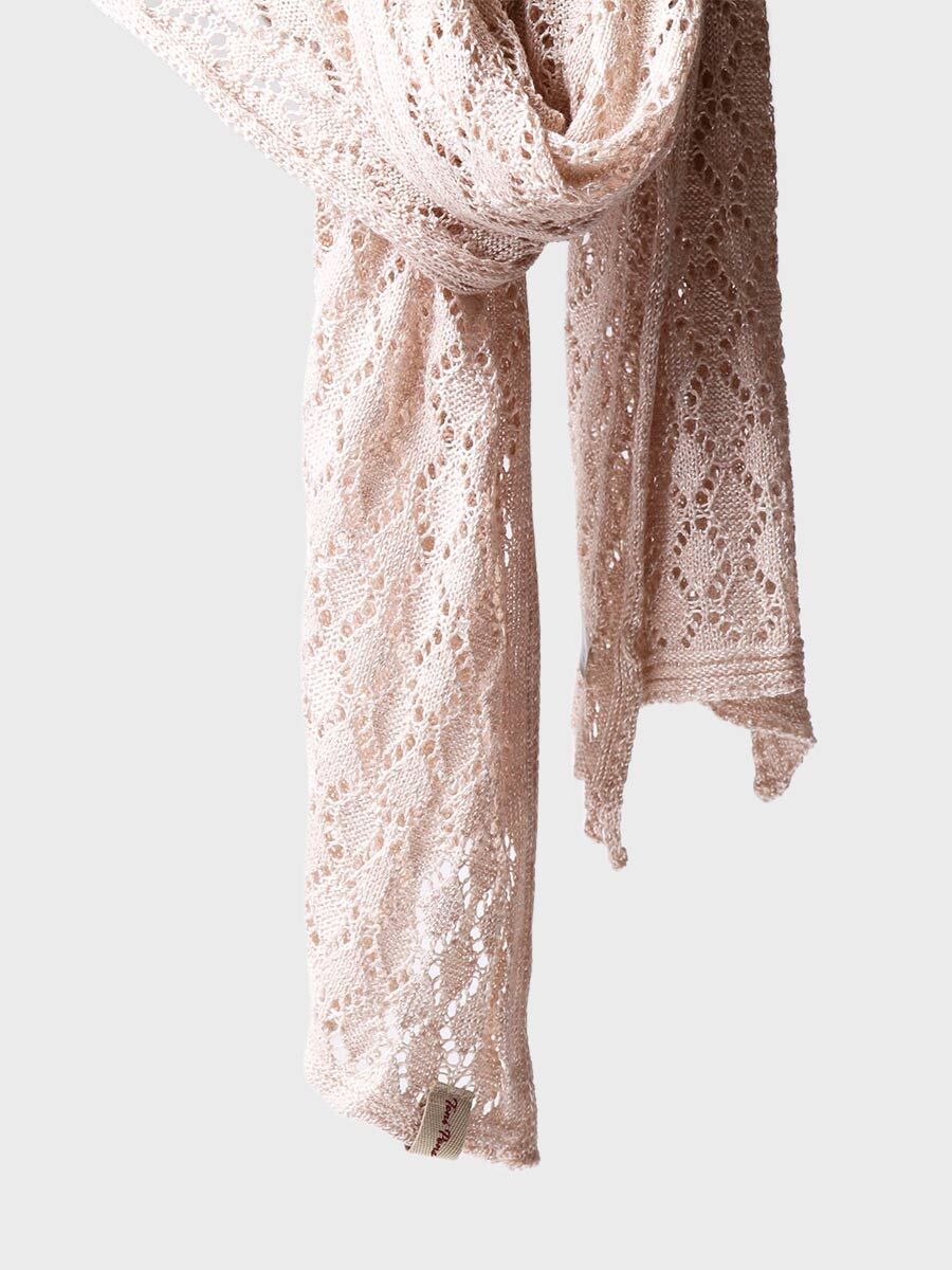 Ecru knitted scarf - FINA