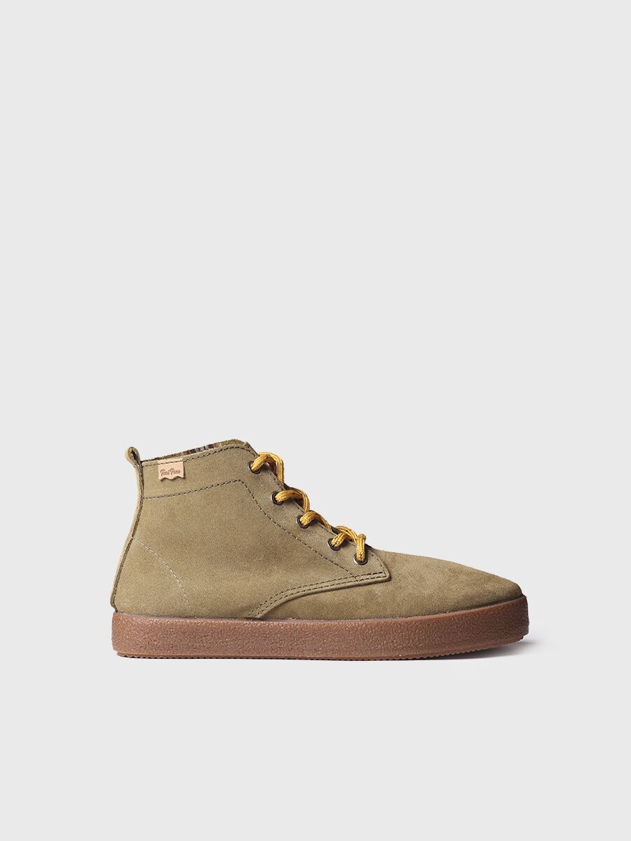 Men's Lace-up Ankle boot in Suede in Olive - DALTON-SY