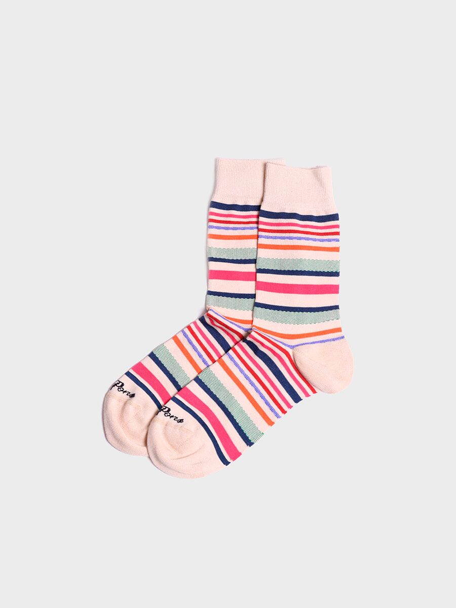 Unisex Striped Cotton Socks - QUEL-BR Nice
