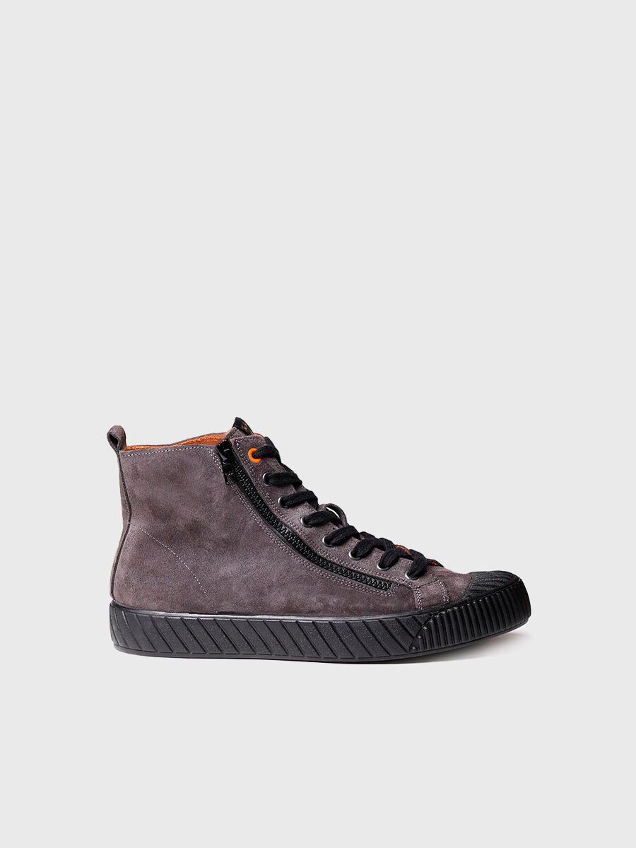 Men's Ankle boot in Suede in Grey - GERY-SY