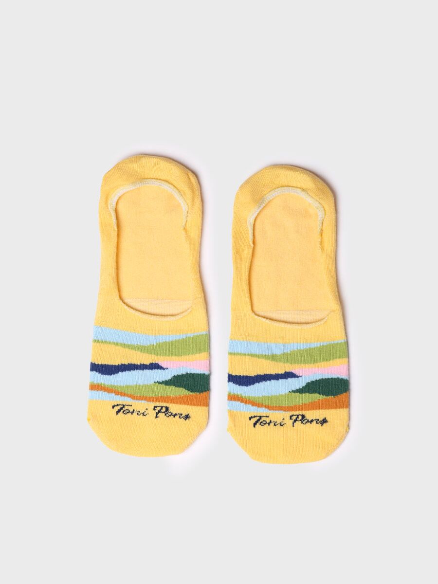 Pinkies unisex with waves in yellow - QUERALT-BT