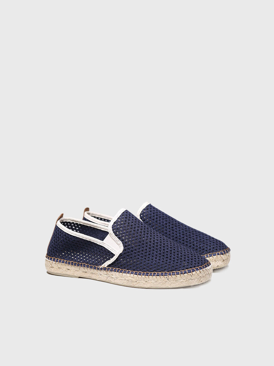 Men's perforated woven espadrille | Men's espadrille -DIDAC colour Navy