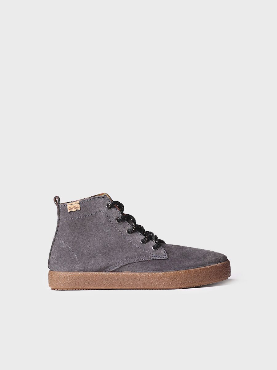 Men's Lace-up Ankle boot in Suede Grey - DALTON-SY