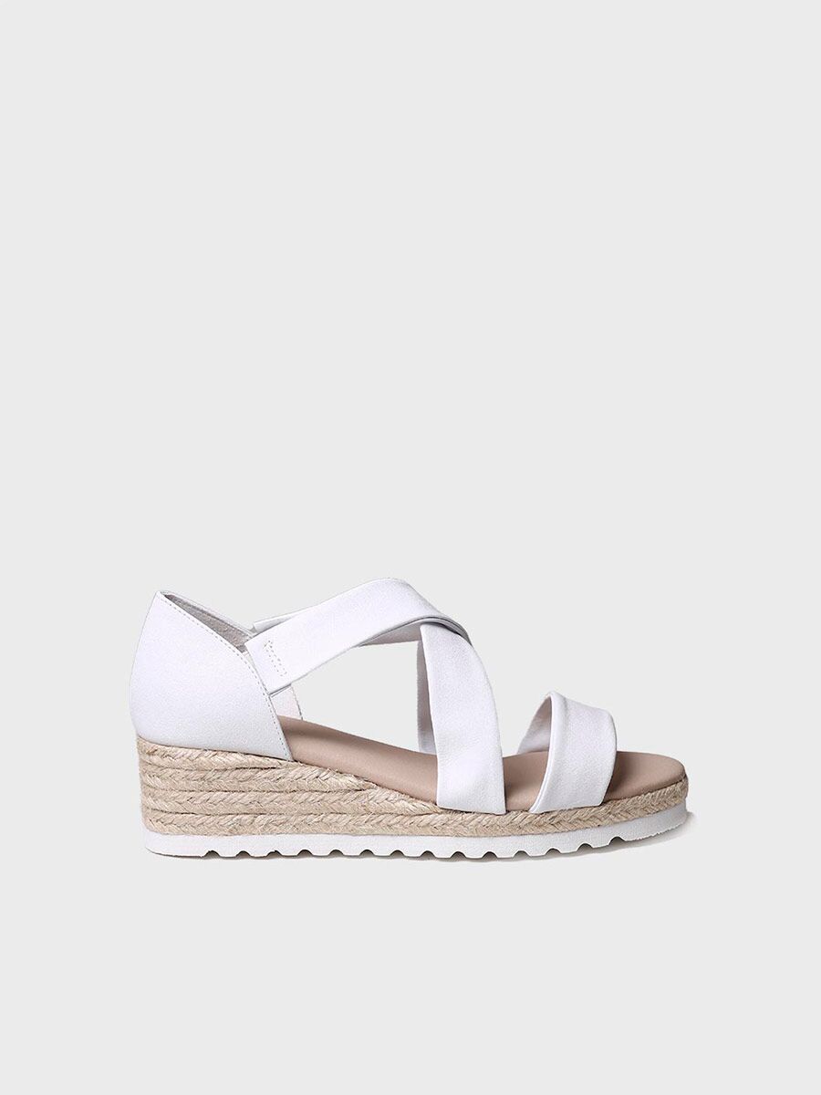 Wedge espadrilles in White colour - INDRA-P