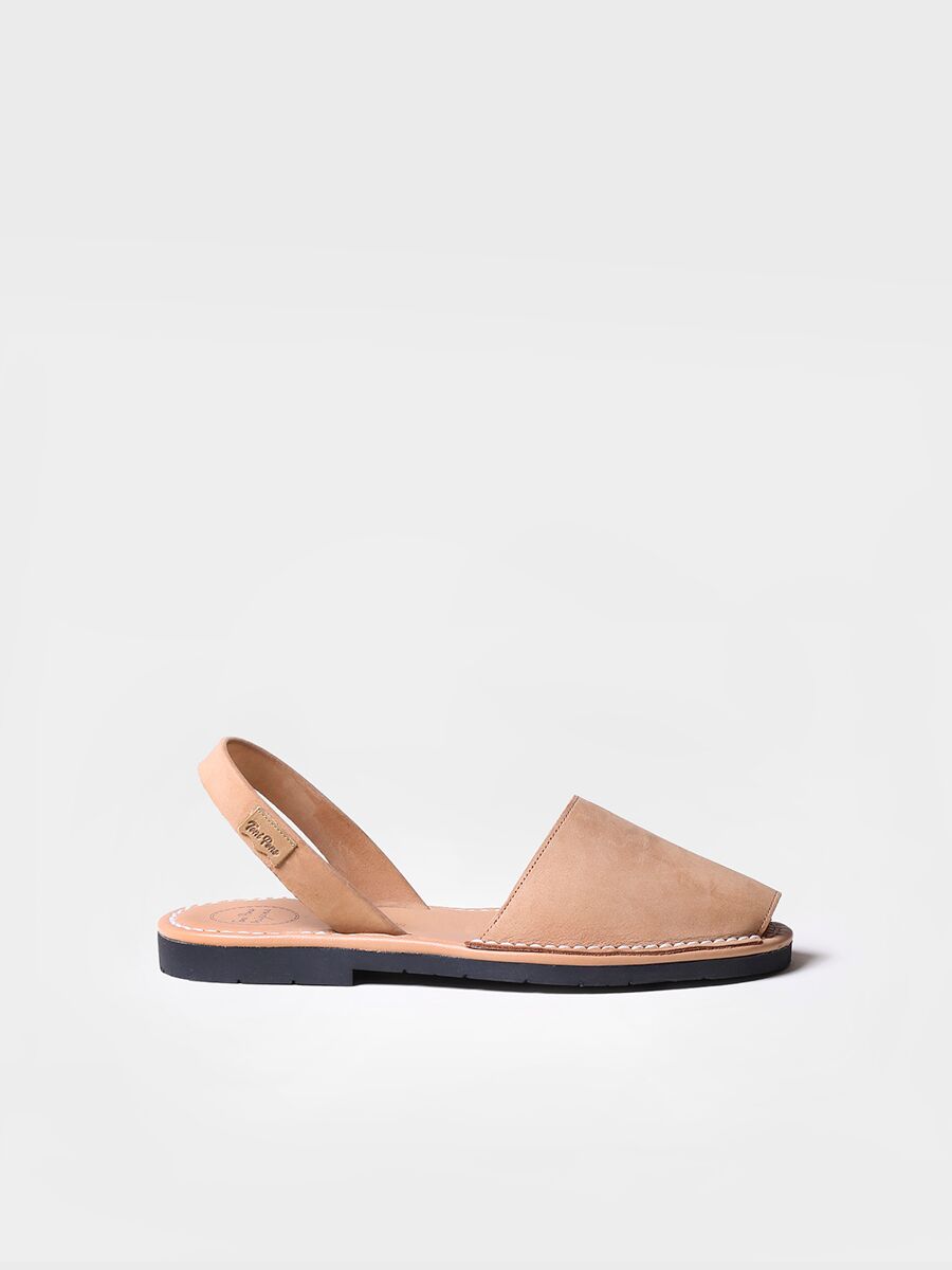 Women's classic menorquine sandals in leather - MAO-N