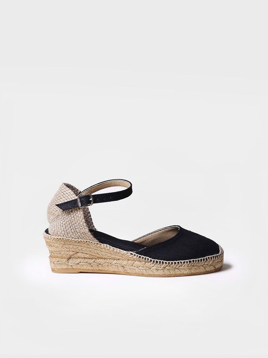 Women's lace-up mid wedge espadrilles - ROMINA