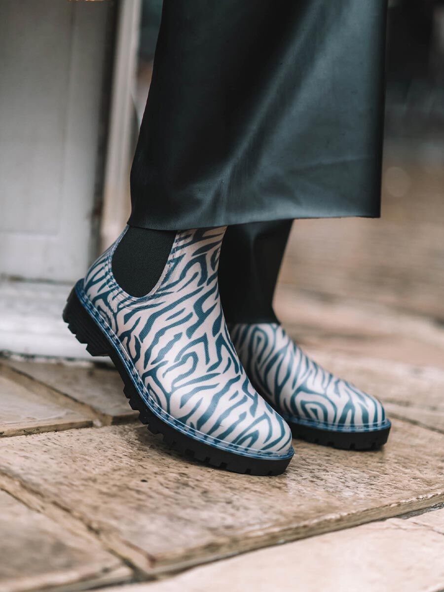 Women's rain Ankle boot - CALVI Zebra