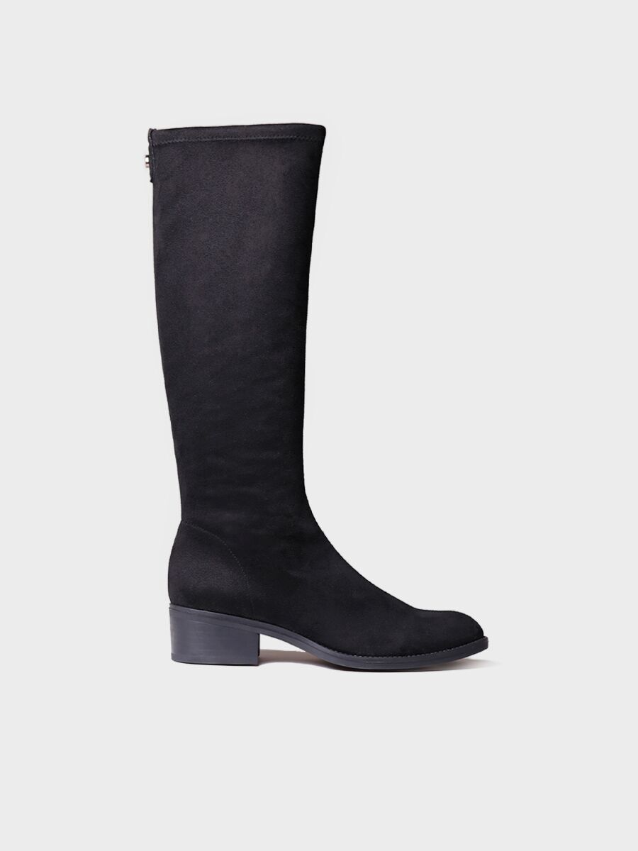 High boots for women in lycra in Black - TREVI-LA