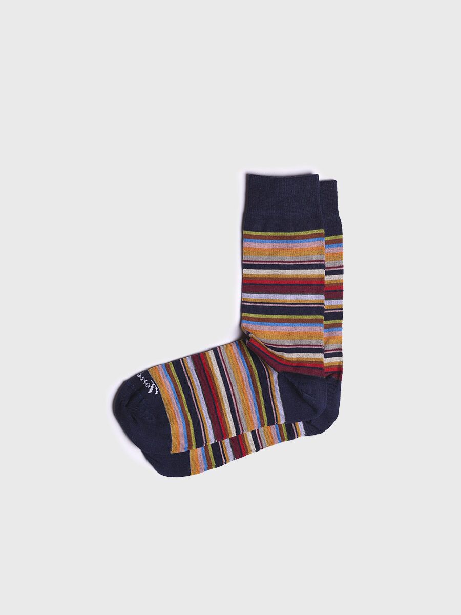 Unisex Striped Cotton Socks - QUEL-BR Multi