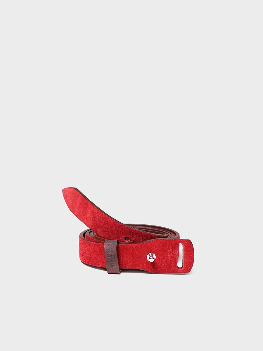 Cinturó per a dona en seraje en Vermell - NICOL
