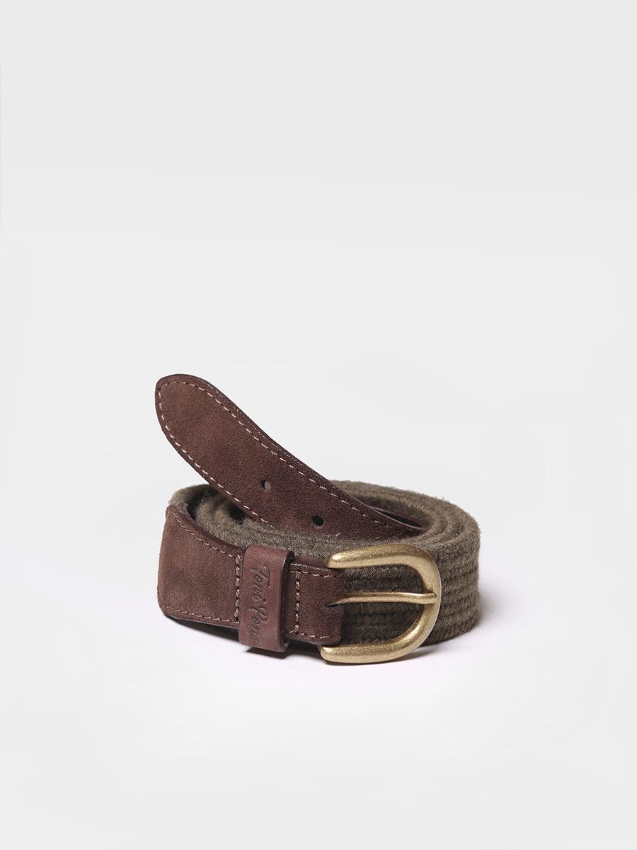 Cinturó per a dona en teixit llanós en Caqui - NALA