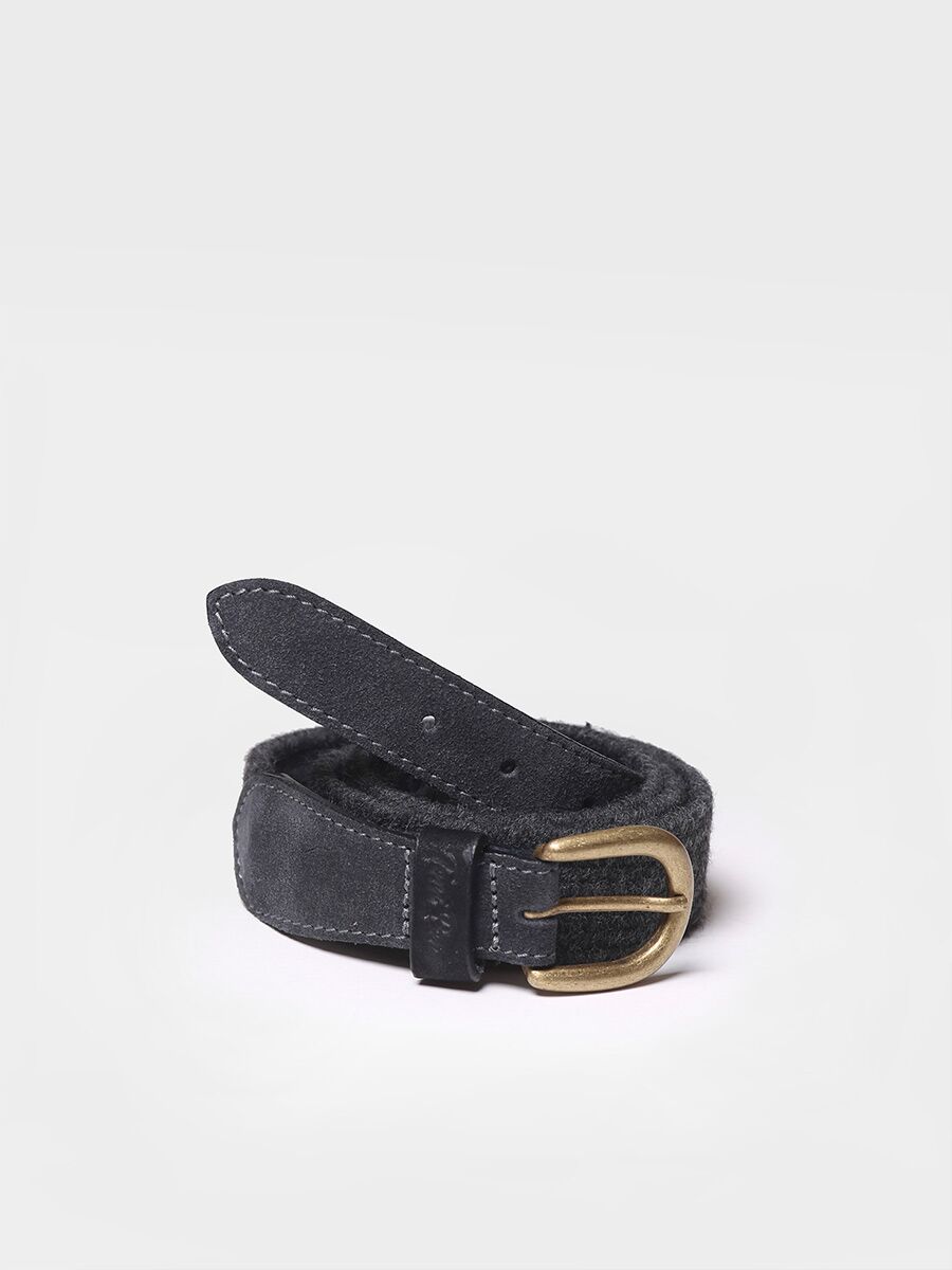 Cinturó per a dona en teixit llanós en Gris - NALA