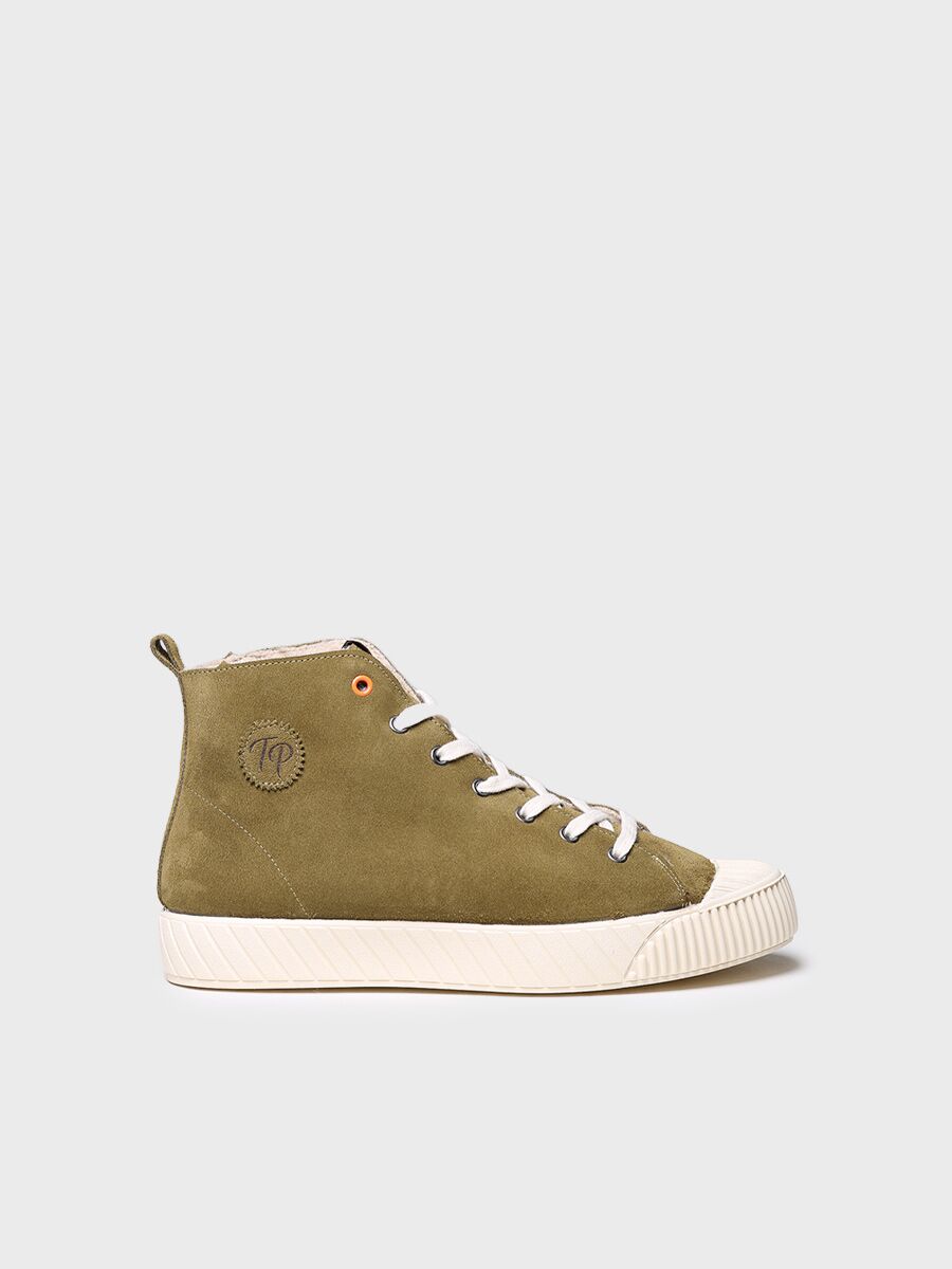 Men's Lace-up Ankle boot in Olive - GRANT-SY