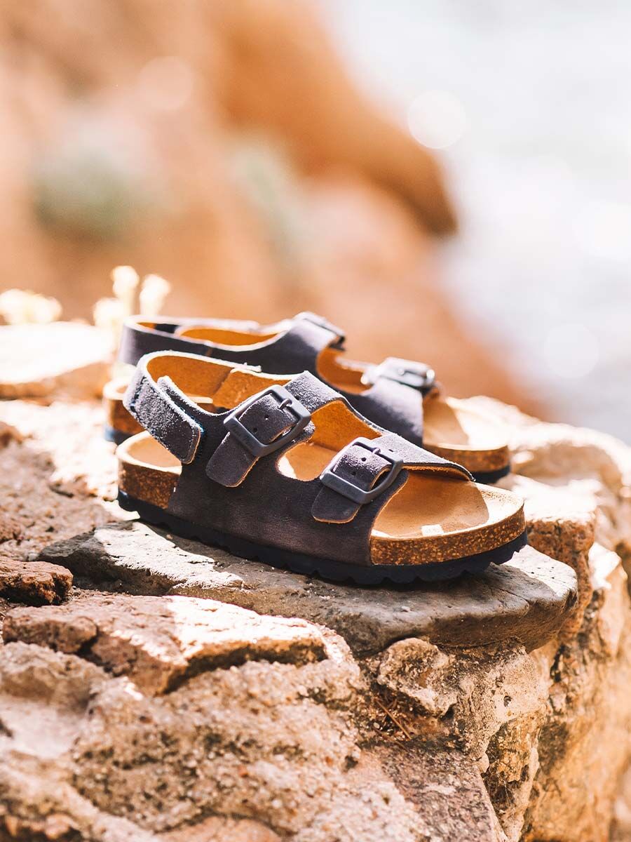 Kids' BIO sandal in split leather - ELLIOT-QT