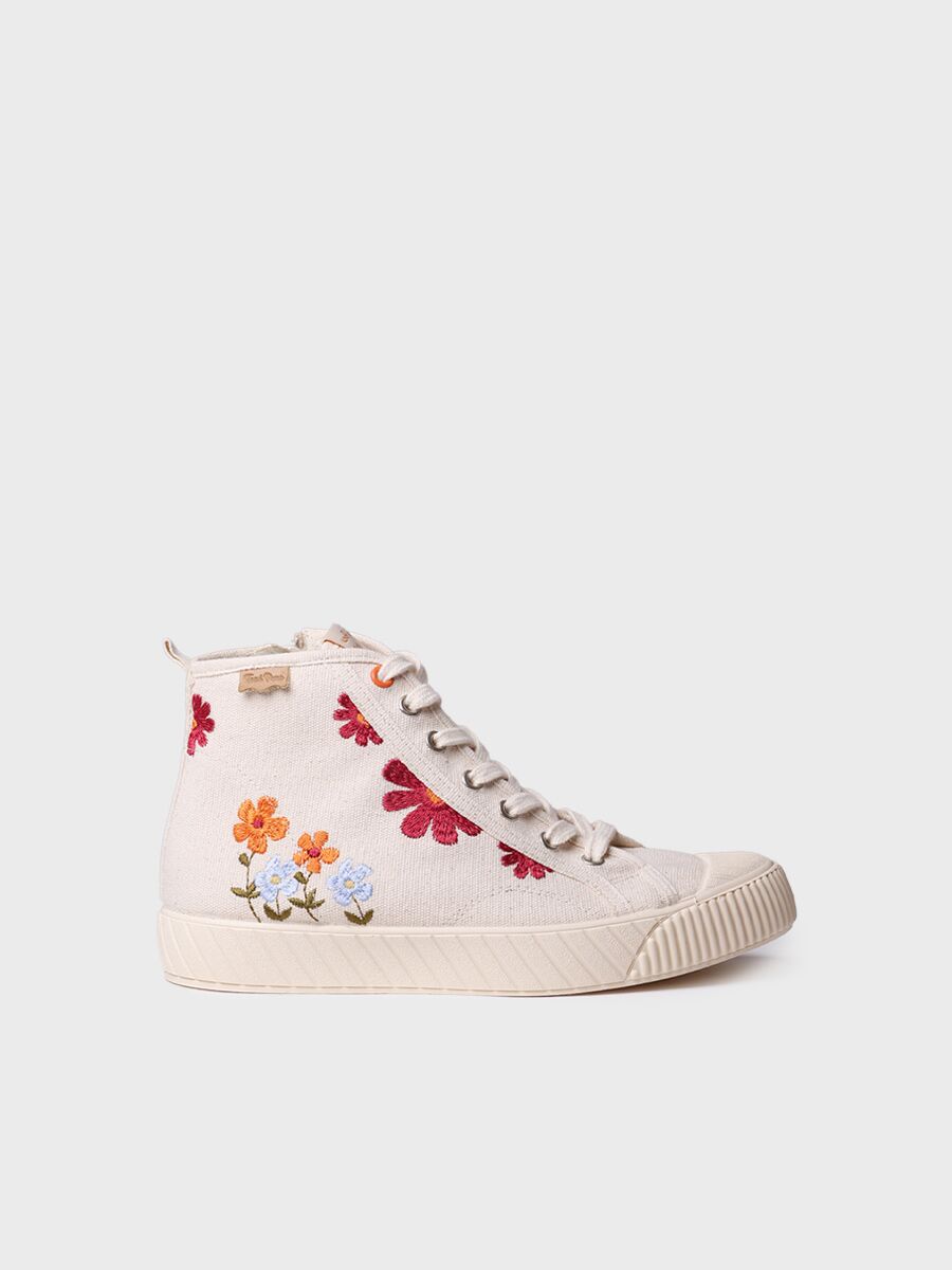 Women's high top trainers in recycled fabric - GENA-EC