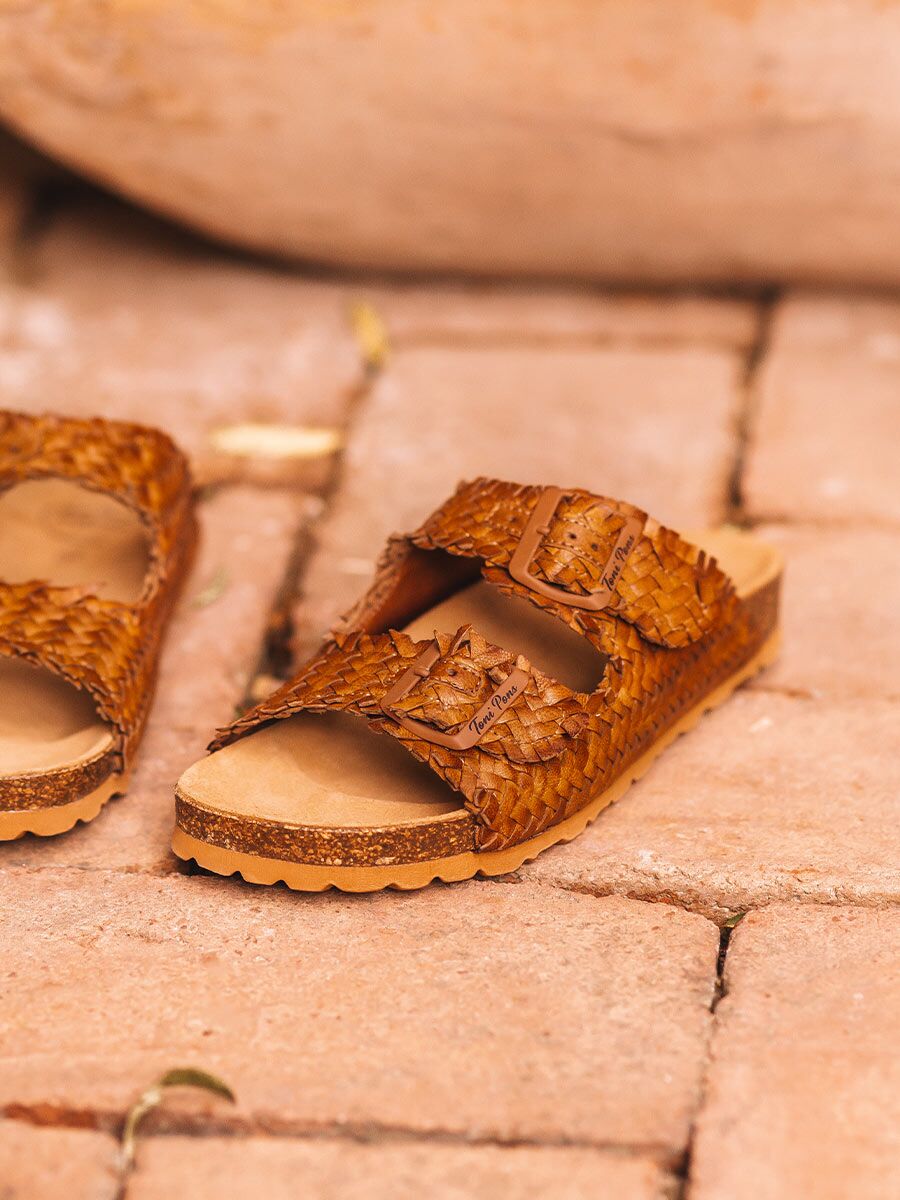 Sandale pour femme à boucles de type BIO - GUAM-TE